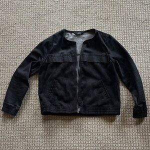 Neuw Gray Denim and Suede Jacket